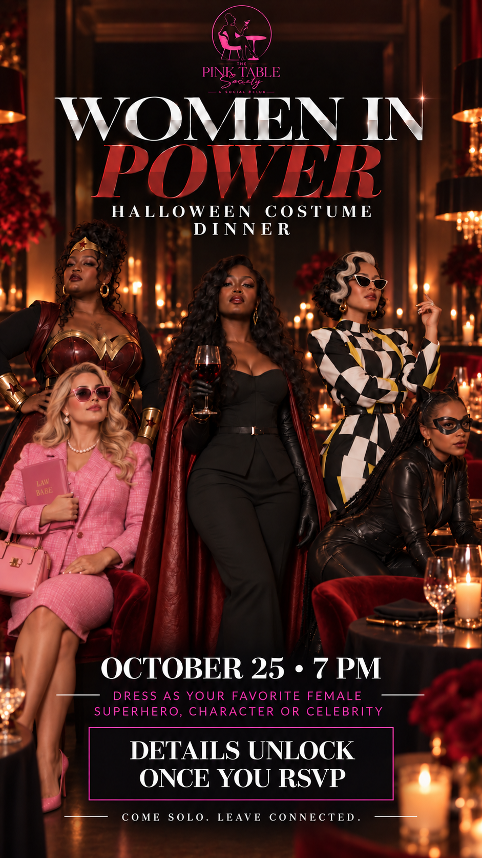 Women in Power open social featuring Legally Blonde and Cardi B-inspired costumes